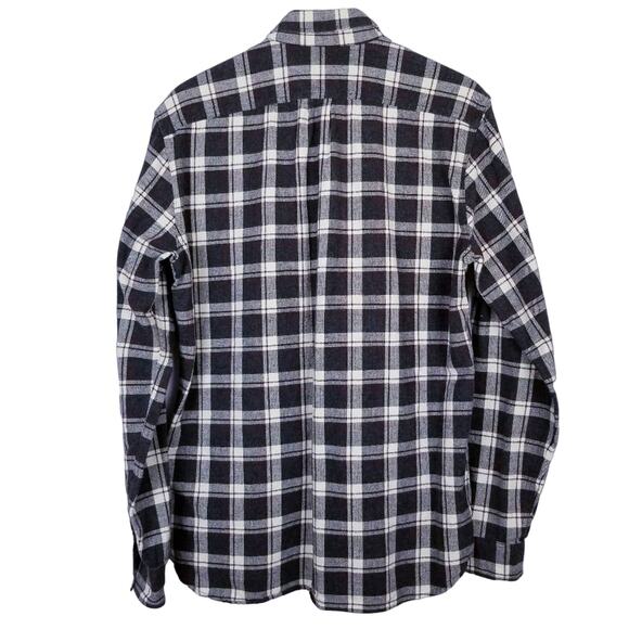 J. Crew Factory Plaid Flannel Workshirt Button Down Pockets- Size M - Picture 2 of 5